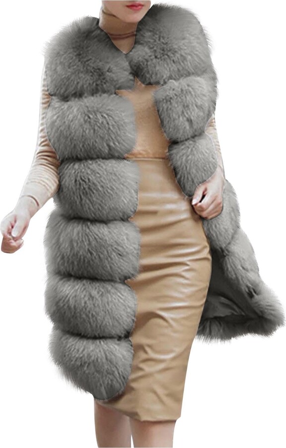 Light Up Coat Fur Led Jacket For Women Glow Furry Faux Fur Costumes