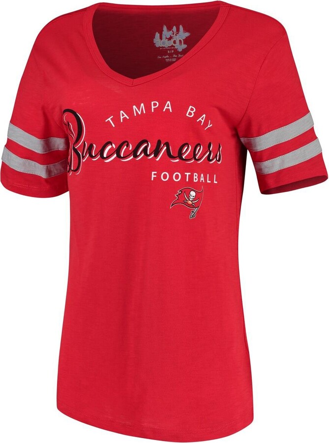 St. Louis Cardinals Touch Women's Hail Mary V-Neck Back Wrap T-Shirt - Red