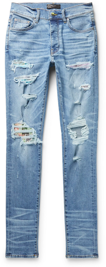 mike amiri red bandana jeans