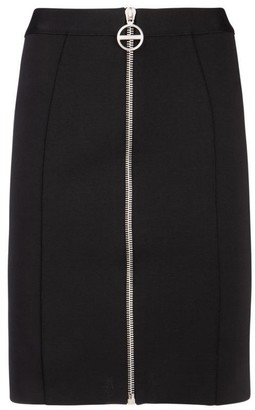 Givenchy Zip Front Mini Crepe Skirt
