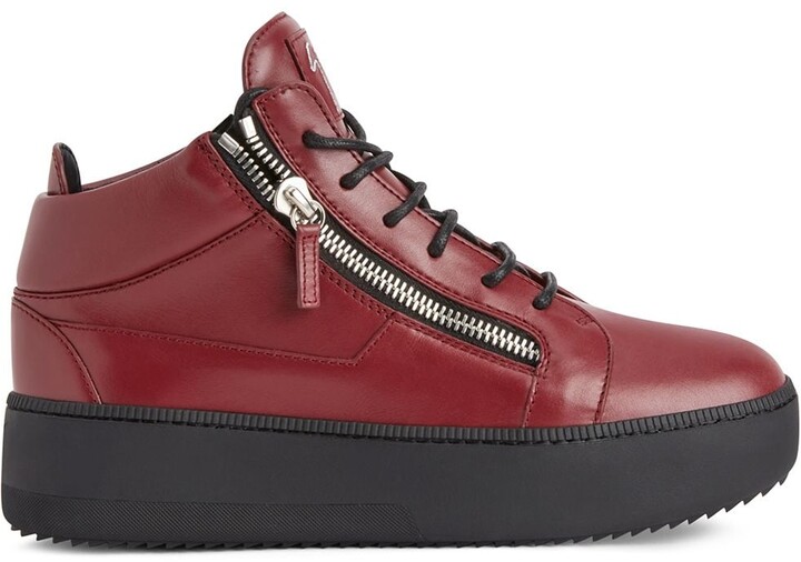 red giuseppe trainers