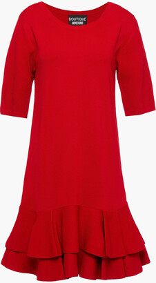 Boutique Moschino Fluted tiered knitted mini dress