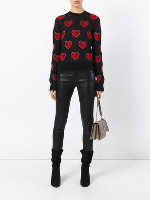 Saint Laurent heart and lightning sweater
