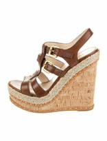 Thumbnail for your product : Prada Leather Espadrilles Brown