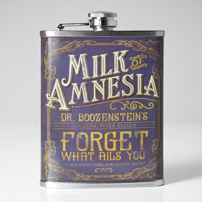 Milk of Amnesia Stainless Steel Hip Flask