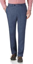 Thumbnail for your product : Charles Tyrwhitt Blue Slim Fit Linen Tailored Pants Size W30 L34