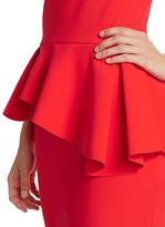 Thumbnail for your product : Chiara Boni La Petite Robe Jessie One-Shoulder Peplum Sheath Dress