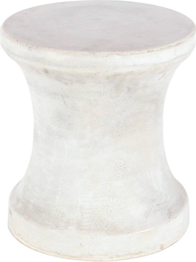 14"x 16" Fiber Clay Patio Garden Stool OffWhite Olivia & May