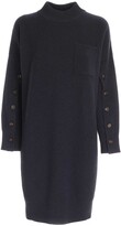 Thumbnail for your product : Brunello Cucinelli Button Detail Knit Midi Dress