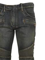 Thumbnail for your product : Balmain 17.5cm Biker Sand Wash Denim Jeans