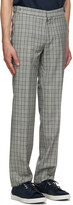 Thumbnail for your product : HUGO BOSS Grey Wool Plaid Trousers