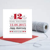 Thumbnail for your product : LIBRARY Quirky Gift Personalised Wedding Anniversary Card
