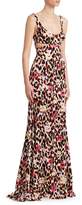 Thumbnail for your product : Roberto Cavalli Animal Print Cutout Gown