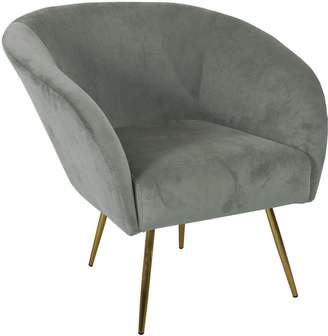 HomePop Arra Gray Velvet Accent Chair