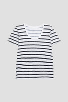 Thumbnail for your product : Majestic Filatures Metallic Striped Linen-blend Jersey T-shirt