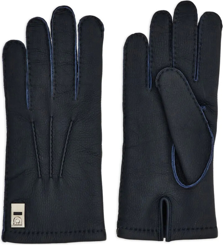 Ferragamo Lined top-stitching gloves