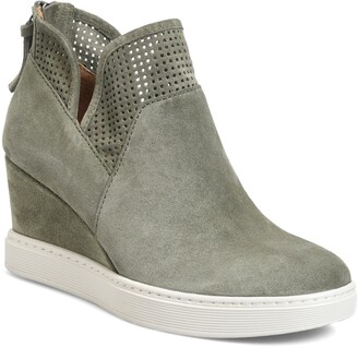 green wedge sneaker