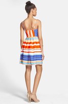 Thumbnail for your product : a. drea Stripe Pleat Fit & Flare Dress (Juniors)