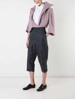 aganovich Baroque Jacquard Cropped Trousers