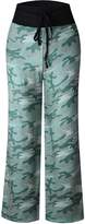Thumbnail for your product : ZIOOER Womens Casual Drawstring Wide Leg Yoga Palazzo Flare Pants Printed Trousers Tag Size M