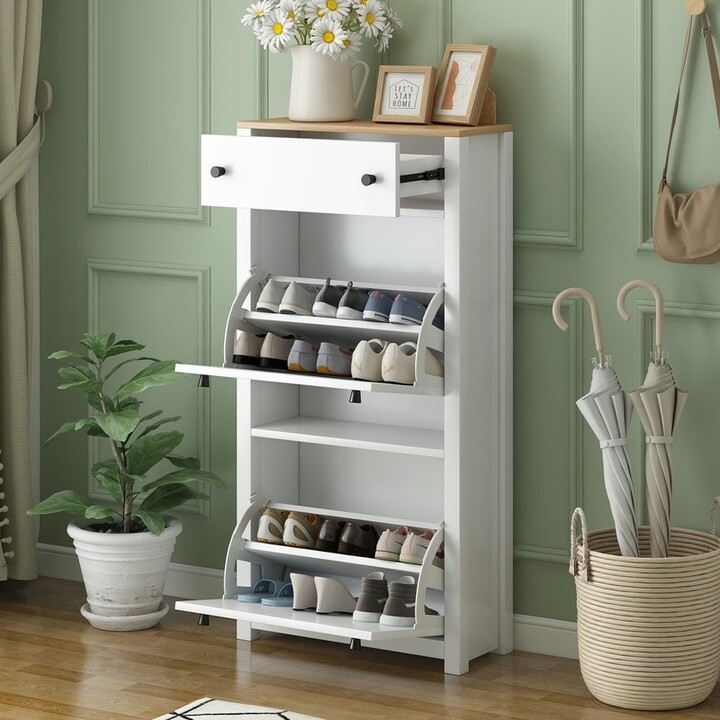 https://img.shopstyle-cdn.com/sim/66/70/6670ba0e7f8161afb8d9c57710450174_best/aoolive-shoe-cabinet-free-standing-tipping-bucket-shoe-rack-organizer-with-2-flip-drawers-modern-shoe-rack-with-adjustable-panel.jpg