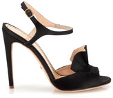 Thumbnail for your product : Jerome C. Rousseau Black Silk Ruffle Mills Heels