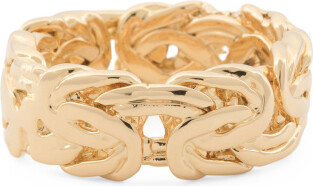 TJMAXX 18Kt Gold Plated Byzantine Chain Ring For Women