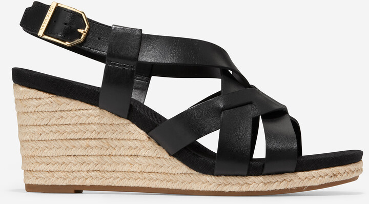 Black Strappy Wedges | Shop The Largest Collection | ShopStyle
