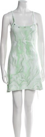 KKCo Printed Mini Dress w/ Tags KKCo Slip Dress Green Printed Sleeveless with Scoop Neck