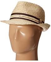 Thumbnail for your product : Tommy Bahama Buri Straw Fedora with Contrast Trim (Natural) Traditional Hats