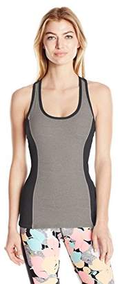 Trina Turk Recreation Women's Color Block Tank Top with Removable Cups and Cut Out Back Detail