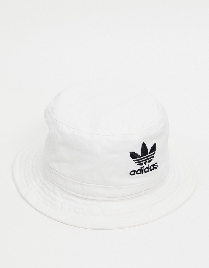 adidas bucket hat in white - ShopStyle