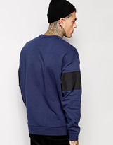 Thumbnail for your product : ASOS Oversized Sweatshirt With Woven Panels