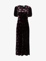 Thumbnail for your product : Rixo floral print velvet midi dress