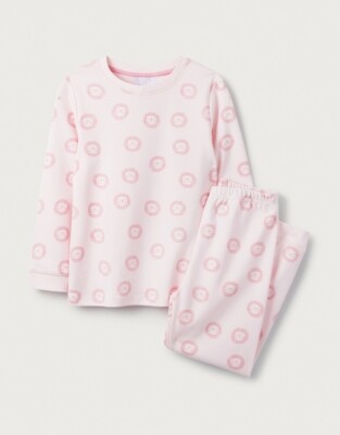 The White Company Pink Lion Print Pyjamas (1-12yrs), Pink, 7-8Y
