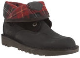 Thumbnail for your product : Kickers womens black & red fold plaid boots