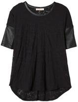 Thumbnail for your product : Rebecca Taylor Short Sleeve Snake Printed Burnout Tee