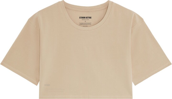 Storm Neutrals Easy Crop Top Sand