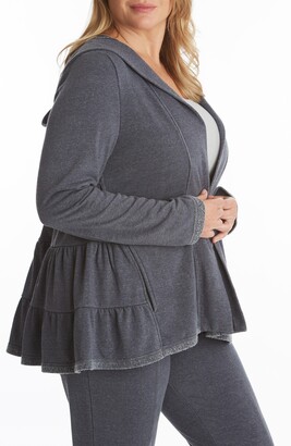 Adyson Parker Tiered Hooded Burnout Cardigan