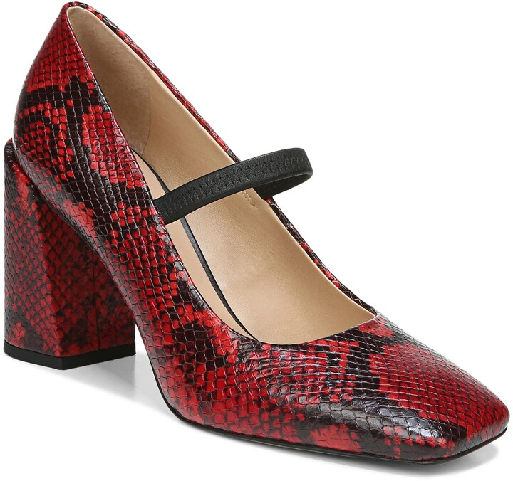 red mary jane wedges