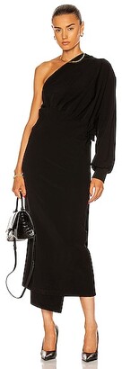 Balenciaga Body Wrap Dress in Black - ShopStyle