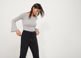 Thumbnail for your product : Dynamite Ribbed Bell Sleeve Knit Top