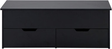 Ivy Bronx Lift-Top Table For Living Room With Hidden Storage & Compartment: 2 Drawers, Adjustable Height, Black, And Particle Board Black Room: Compartment