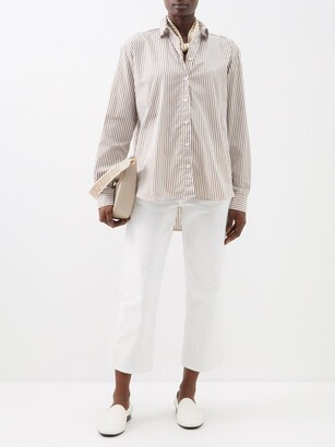 Totême Point-collar Striped Organic-cotton Poplin Shirt