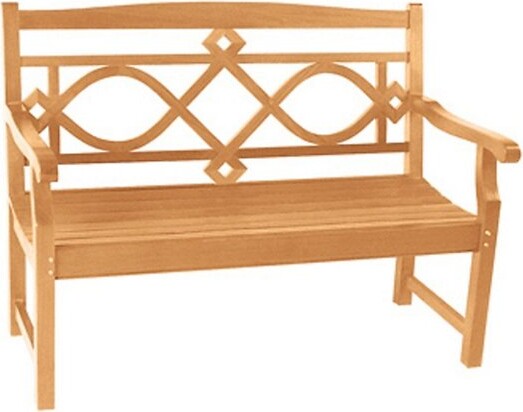 HiTeak Furniture Chelsea Outdoor Bench in Brown