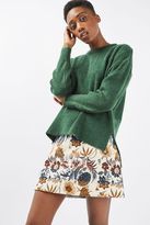 Thumbnail for your product : Topshop Pressed flower a-line skirt