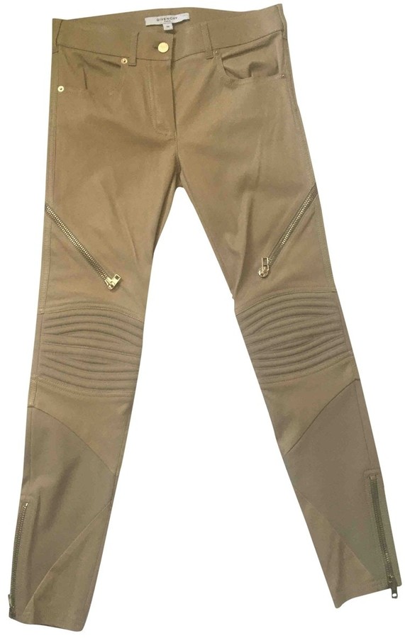 camel leather pants