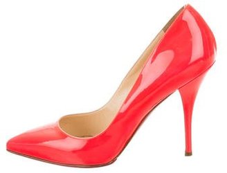 Christian Louboutin Leather Pointed-Toe Pumps