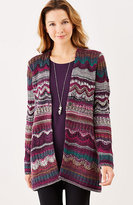 Thumbnail for your product : J. Jill Mixed-Stitch Drape-Front Cardi