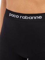 Thumbnail for your product : Paco Rabanne Logo-jacquard Jersey Stirrup Leggings - Black Multi
